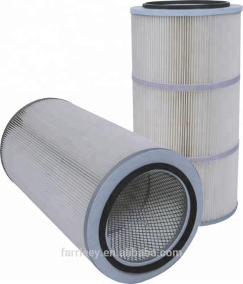 China Factory Pleat Cylindrical Industrial Filter Cartridge PTFE Membrane Wide Spacing for sale