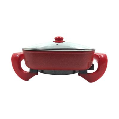 China Professional Household OEM Multifunctional Portable Nonstick Electric Hot Pot Pan with Handle for sale