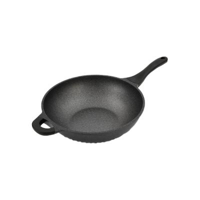 China Stocked Wok Maker Durable Using Restaurant Kitchen Cookware Non-stick Wok for sale