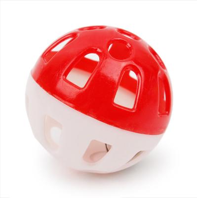 China Hot Selling Plastic Cat Toy Stocked Good Quality Fashion Interactive Toy Ball With Bell for sale