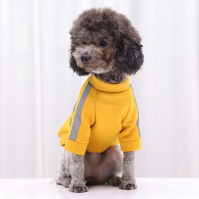 China New Autumn And Winter Fleece Night Hooded Dog Safety Pet Stocked Reflective Clothes for sale