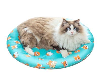 China Summer Cartoon Pattern Cat Nest Gel Pet Stocked Cooling Pad For Sleeping for sale