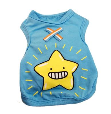 China Spring Stocked / Summer New X Type Strap Dog Vest Pet Cartoon Pet T-shirt Pet Apparel for sale