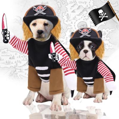 China Stocked Dog Clothes Holding A Knife Halloween Christmas Costume for sale