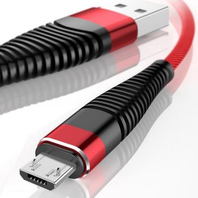 China Good Quality MP3/MP4 Player Micro USB Cable 2.4A 1M Data Sync Mobile Phone USB Charger Cable Braided Fast Charging for sale