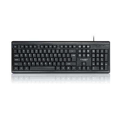 China Wolf Plug & Play Universal Waterproof Desktop Traditional T PC Computer Wired USB Keyboard for sale