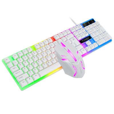 China Gaming Keyboard and Mouse Waterproof Cable Combo, LED Rainbow Light for OEM Desktop Waterproof Professional Gamers for sale