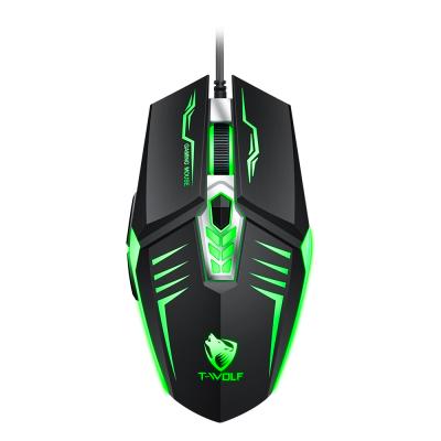 China Gaming Best Selling T Wolf 3200 DPI Wired Gaming Mouse For Computer For Apple Laptop for sale