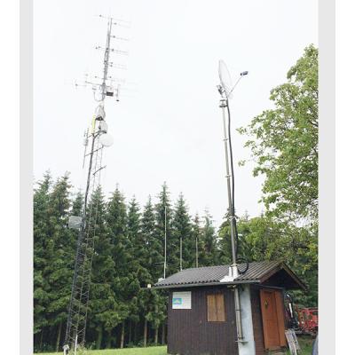 China dish antenna mounted radio telecommunication tower mast/ pneumatic telescopic mast for sale