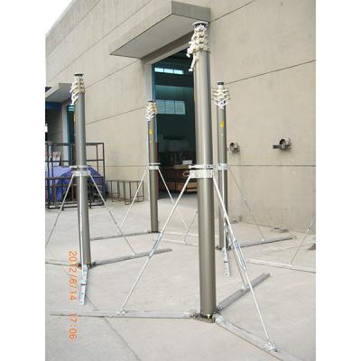 China 10m antenna pneumatic telescopic mast with tripod ground mounting for sale