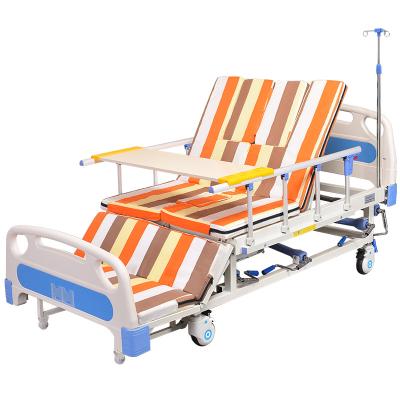 China Used for Multi Function Hospital Bed Manual 4 Cranks Furniture Multi Position Elder or Chair Patient Medical Hospital Bed for sale