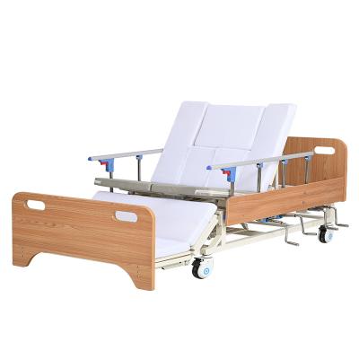 China Used for the elderly or patient widen 110cm width home care bed with hole ultra-low electric multifunctional wooden nursing bed for sale