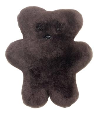 China Small Soft Eco-friendly Sheepskin Material Eco-friendly Fur Teddy Bear Stuffed Toy Custom Sheepskin Fur Teddy Bear Plush Toy for sale