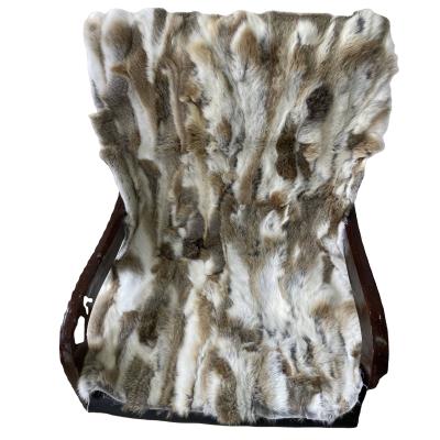 China Best-price real rabbit fur rugs living room non-slip wool large rugs fluffy rabbit fur rugs small rugs for sale