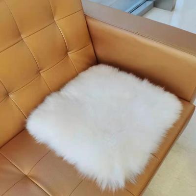 China 2021 Australia Hot Selling Cushions Eco-friendly Decorative Luxury Sheepskin Cushion Genuine Sheepskin Fur Cushion For Sofa for sale