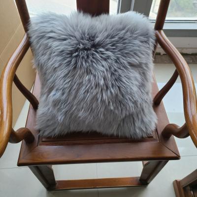 China 2021 Eco-friendly Australia Sheepskin Fur Cushion Cover Bestselling Genuine Fur Decorative Tiles For Home Decor for sale