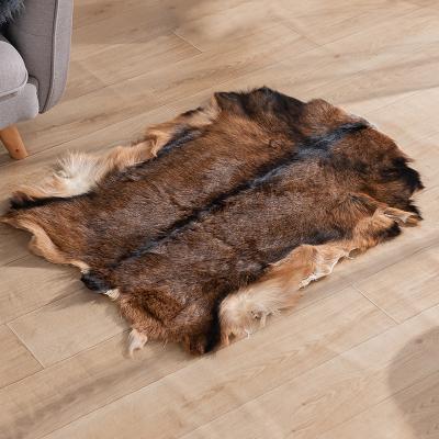 China Factory Supply Anti-slip Mat Area Carpet Fur Rug Goatskin Cover For Flooring for sale