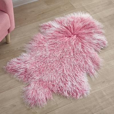 China OEM Factory Price Eco-friendly Soft Lamb Hair Lamb Tibet Lamb Fur Long Plate Cover for sale