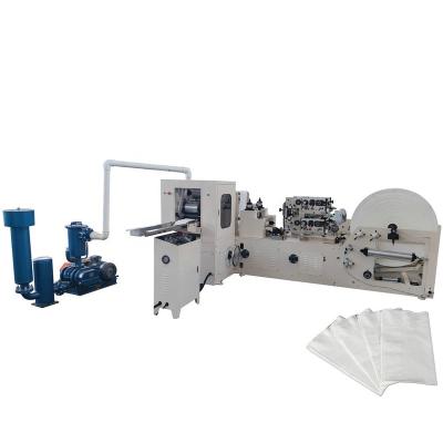 China Automatic 1/4 Folding 1/6 CE 1/8folding Full Color Printing 1/8 Folding Dispenser Napkin Tissue Paper Vacuum Folding Making Machine for sale