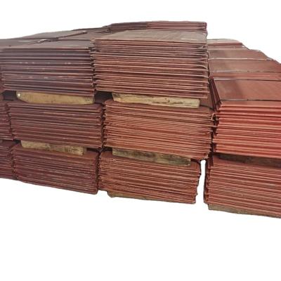 China 99.99% copper cathode from reliable copper cathode supplier buyers looking for pure copper cathode purity 99.97%-99.99% for sale