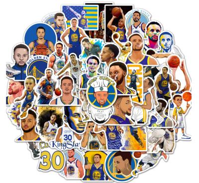 China Decorative Sticker 50 Pcs/Bag Waterproof Super Star Stephen Curry Costume Label Stickers PVC Skateboard for sale