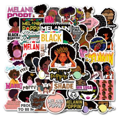 China Decorative PVC Sticker 50pcs Label Vinyl Adhesive Stickers Black Lives Matter for sale