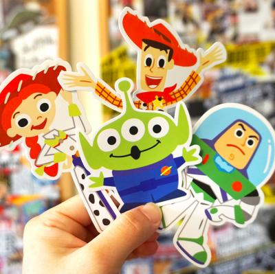 China Waterproof Kids Friendly Different Decorative Sticker PVC Bike and Skateboard Toy Story Graffiti Free Stickers for sale