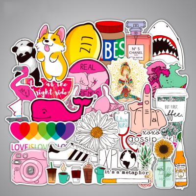 China Decorative sticker personalize laptop, car, helmet, skateboard, luggage self-adhesive kawaii vinyl waterproof stickers for sale