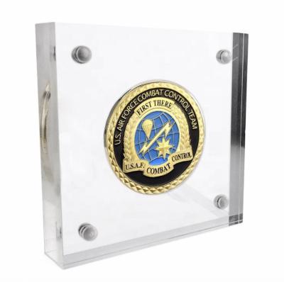 China Worldwide Factory OEM Customized Showcase High Quality Commemorative Coin Acrylic Coin Frame Display for sale