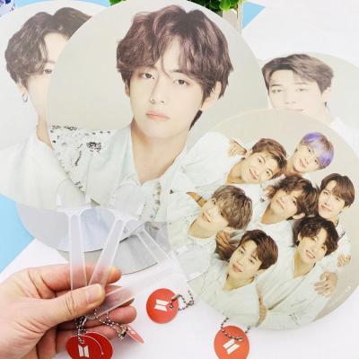 China Souvenir Plastic Souvenir EXO Gifts Photo Custom Printed Transparent Custom Mini Hand Fan for sale