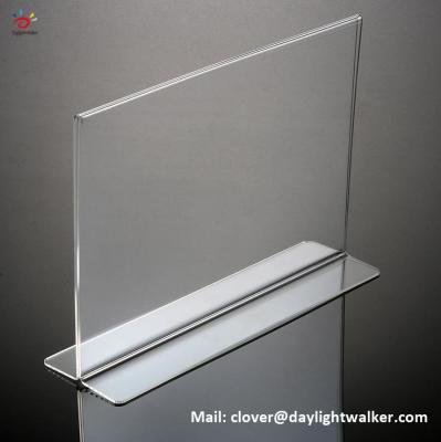 China T Shape 10x15 15x21 Acrylic Promotional Acrylic Display POS Frame for sale