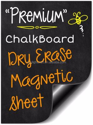 China Promotional Gift Flexible Magnetic Black Dry Erase Board Design Message Board For Fridge for sale