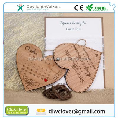 China Save the Date Decorative Engraved Wooden Magnets Wedding Handmade Magnets Save the Date Heart Save the Dates Magnet for sale