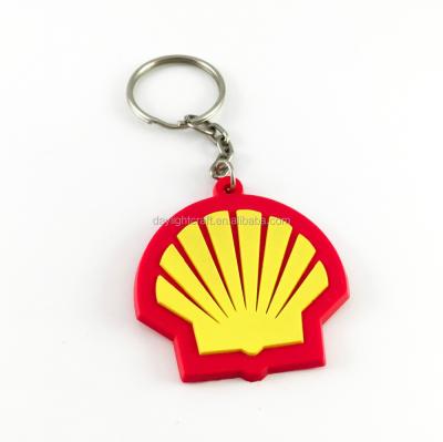 China Promotional Gift Shell Soft PVC 3D Key Chain , Custom Rubber 3d Keychains for sale