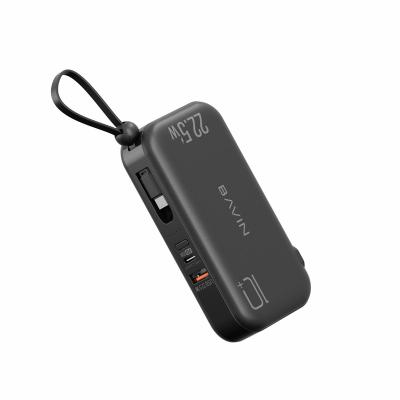 China New Arrival BAVIN PC032 22.5W Super Fast Mobile Phone Travel Charger Power Bank 10000mah With Cables US Plug for sale