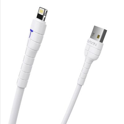 China 2020 New Durable Bavin TPU 5V 2.4A Charger Cable With Led Indicator Light For Type-C Micro IOS Mobile Phone For iPhone Mobile Phone for sale