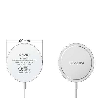 China Magnetic TOP BAVIN CB215 Qi Wireless Charger 3.0 PD 3.0 Magnetic Mobile Phone Charger QC Charging For IOS for sale