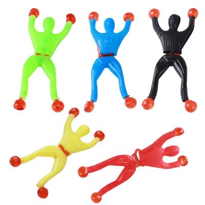 China Children's toy manufacturers promote free fidget toys children's gifts fingers stretch climbing toys wall stick spider man toys kids for sale