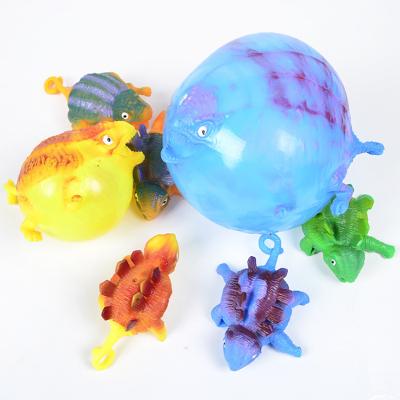 China Squeeze Toy Manufacturers Wholesale Animal Dinosaur Blowing Balls, TPR Balloon Blowing Toys, Children's Extrusion Toys for sale