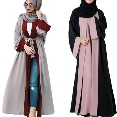 China Latest Fashion Dubai Front Long Sleeve Robe Soft Open Abaya Women Muslim Clothing Islam Dress for sale