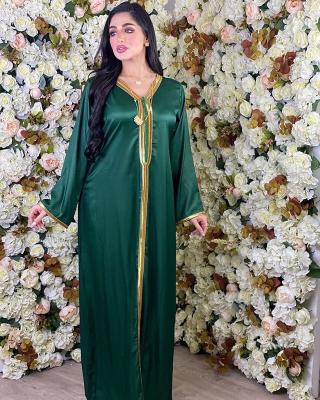 China Washable Arab Women Fashion Islamic Clothing Moroccan Long Loose Abaya Dress For Muslim Women for sale