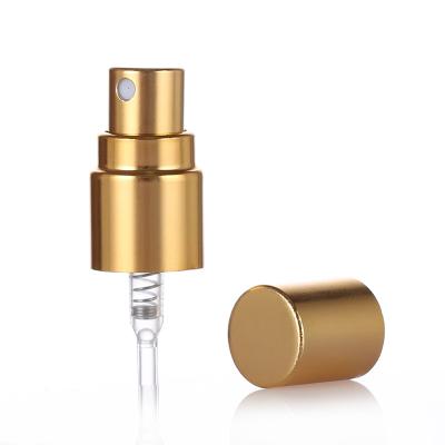 China Non Spill Glossy Outdoor Aluminum Mini Mist Sprayer Gold Fine Mist Sprayer With Cap for sale