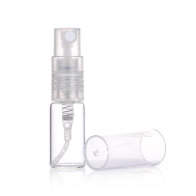 China Personal Care Perfume Bottles Mini 1ml/1.5ml Mini Transparent Glass Perfume Bottle On Sale for sale