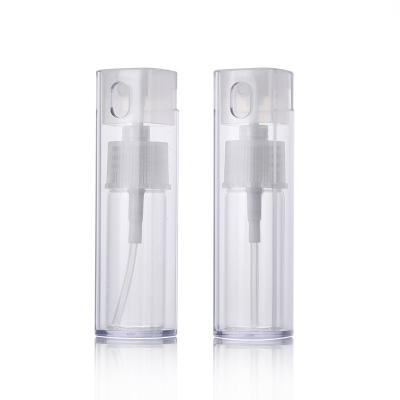 China BEAUTY PACKAGING Plastic Square Bottle 10ml Plastic Clear Square Bottle With Pump for sale