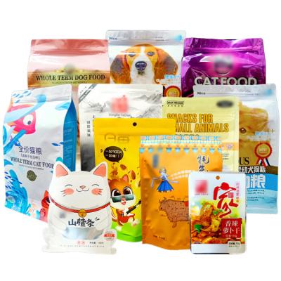 China Recyclable Digital Printing Customized 5KG 10KG 15KG 20KG 25KG Plastic Stand Up Flat Bottom Dog Food Packaging Bag for sale