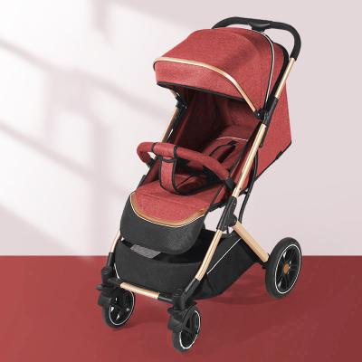 China New design foldable baby travel stroller, multifunctional stroller for baby, portable travel pram with cup hold for sale