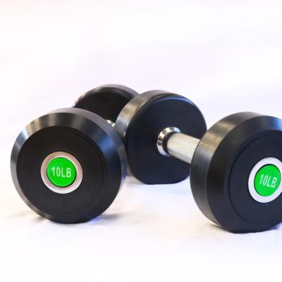 China Abrasion Resistance and Fitness Rubber Equipment Weight Lifting Dumbbell Rubber Dumbbell / Hex Rubber Dumbbell for sale