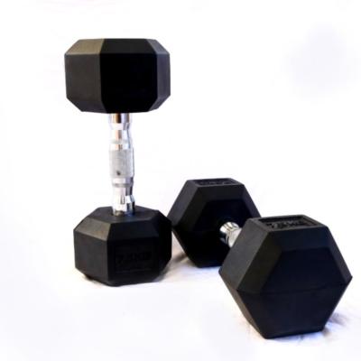 China Abrasion Resistance And Wholesale Black Rubber Dumbbell Competitive Price Home Training Dumbbell for sale