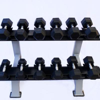 China Abrasion Resistance And Bodybuilding Fitness Dumbbell Gym Fitness Equipment Rubber Coated Dumbbell for sale