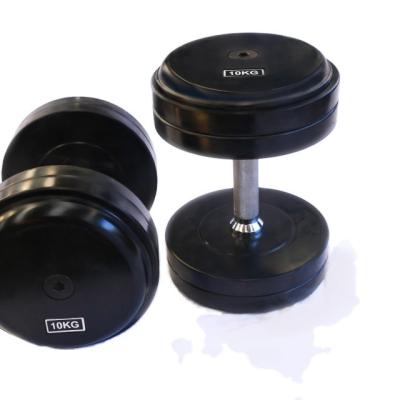 China Abrasion resistance and suitable for home gym dumbbell weightlifting dumbbell exercise rubber fitness training equipment for sale